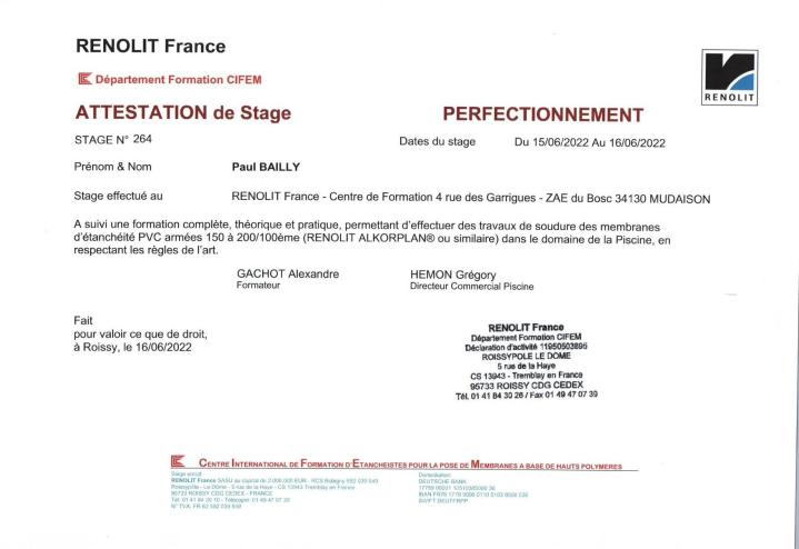 diplôme perfectionnement